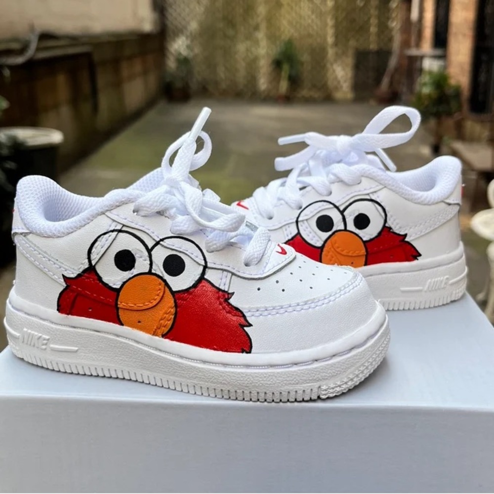 Nike Kids White and Red Character Sneakers